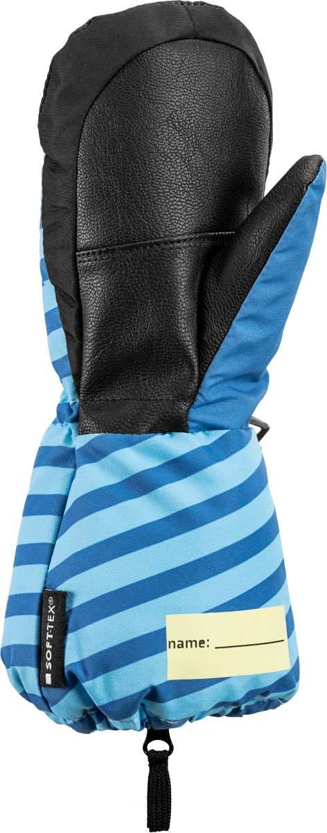 LEKI Little Paw Mitt Long Handschuhe, hellblau-stahlblau-gefrorenes Gelb,